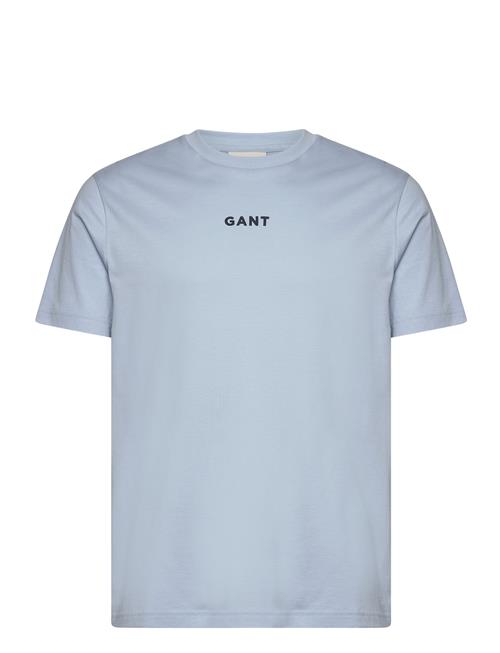 Se GANT Contrast Small Logo Tshirt GANT Blue ved Booztlet