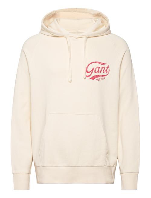 Se GANT Heavy Wash Hoodie GANT Cream ved Booztlet