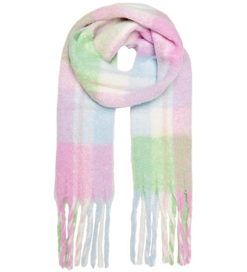 Se Kids Only Kids Only Tørklæde - Strik - KogNaya Check Scarf - Absinthe Gree ved KidsWorld