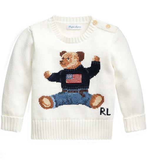 Se Polo Ralph Lauren Polo Ralph Lauren Bluse - Strik - Hvid ved KidsWorld