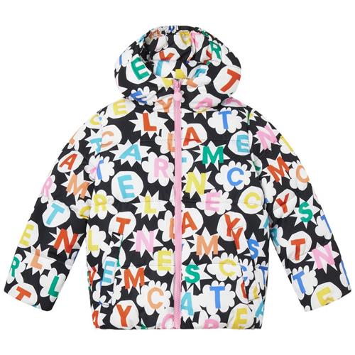 Se Stella McCartney Kids Mønstret Vinterjakke Sort | Lyserød | 6 years ved Babyshop