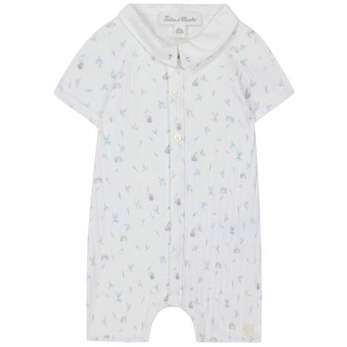 Se Tartine et Chocolat Mønstret Romper Hvid | Hvid | 9 months ved Babyshop