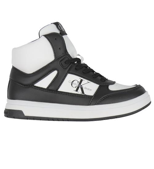 Se Calvin Klein Calvin Klein Sko - High Top Lace Up - Black/White ved KidsWorld