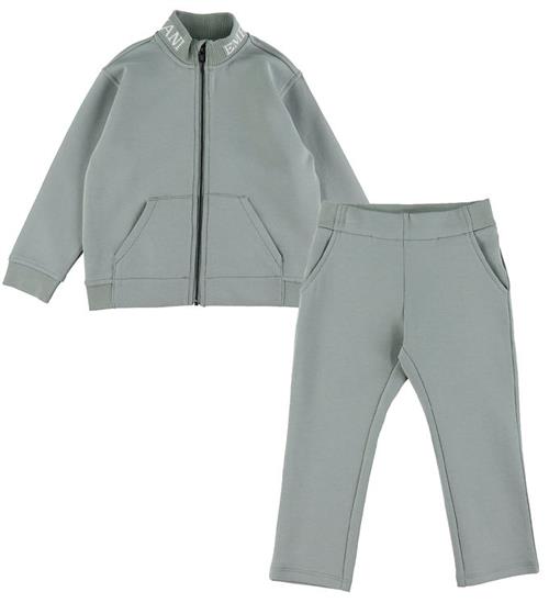 Se Emporio Armani Cardigan/Bukser - Silver Blue ved KidsWorld