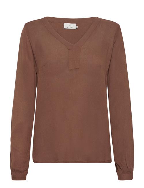 Se Kaffe Amber Blouse Ls Kaffe Brown ved Booztlet