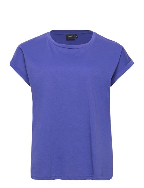 Zizzi Mkatja, S/S, Loose Tee Zizzi Blue