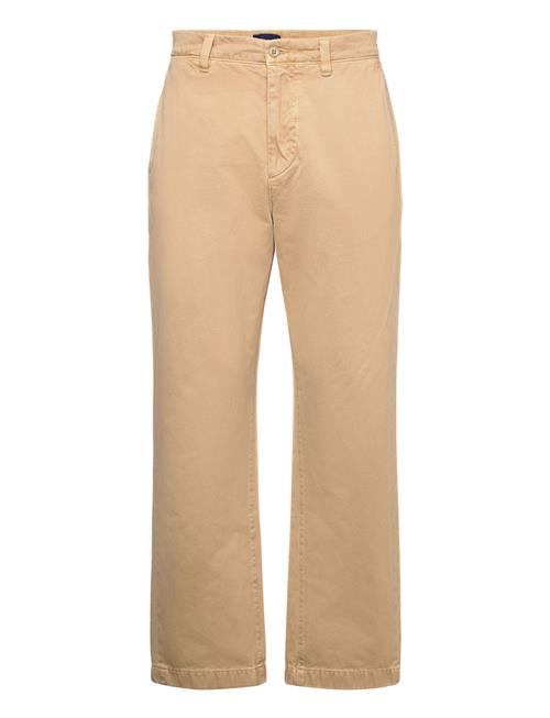 Se GANT Straight Twill Chinos GANT Beige ved Booztlet