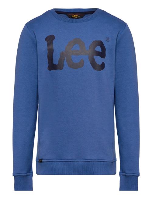 Se Lee Jeans Wobbly Graphic Bb Crew Lee Jeans Blue ved Booztlet