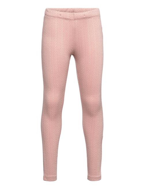 Se Lindex Leggings Patternknit Tricot Lindex Pink ved Booztlet