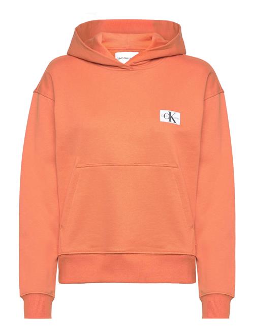 Calvin Klein Jeans Woven Label Hoodie Calvin Klein Jeans Orange