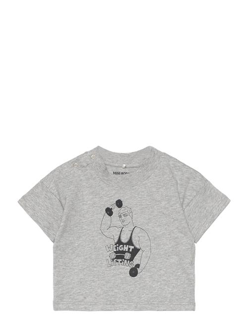 Mini Rodini Weight Lifting Sp Ss Tee Mini Rodini Grey