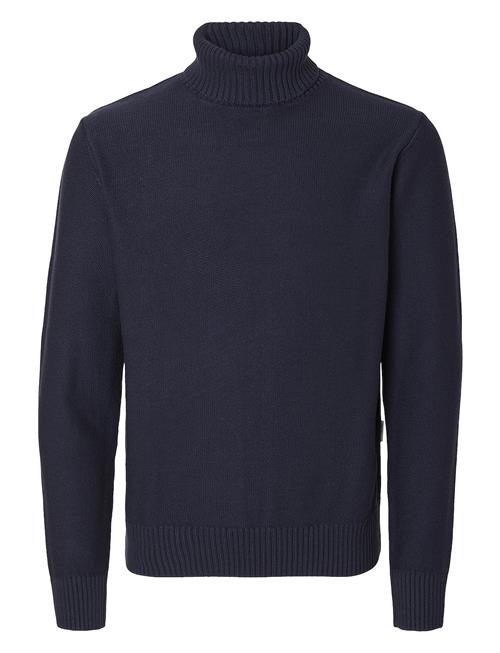 Selected Homme Slhaxel Ls Knit Roll Neck Noos Selected Homme Navy