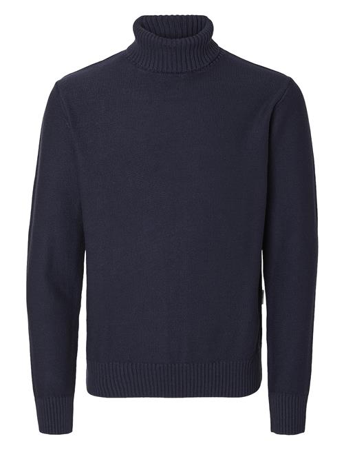 Slhaxel Ls Knit Roll Neck Noos Selected Navy