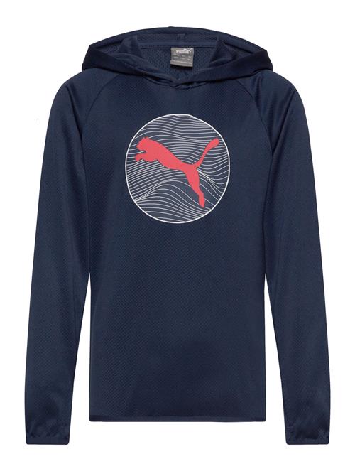 Se PUMA Active Sports Poly Hoodie B PUMA Navy ved Booztlet