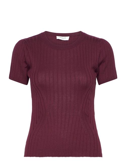 Se Rosemunde Knit T-Shirt Rosemunde Red ved Booztlet