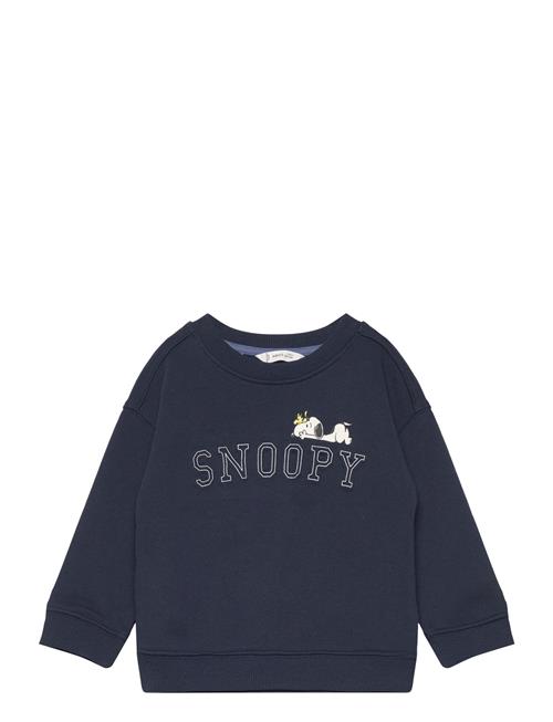 Se Mango Snoopy Cotton Sweatshirt Mango Navy ved Booztlet