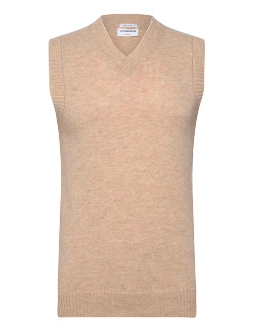 Lambswool V-Neck Slipover Lindbergh Beige