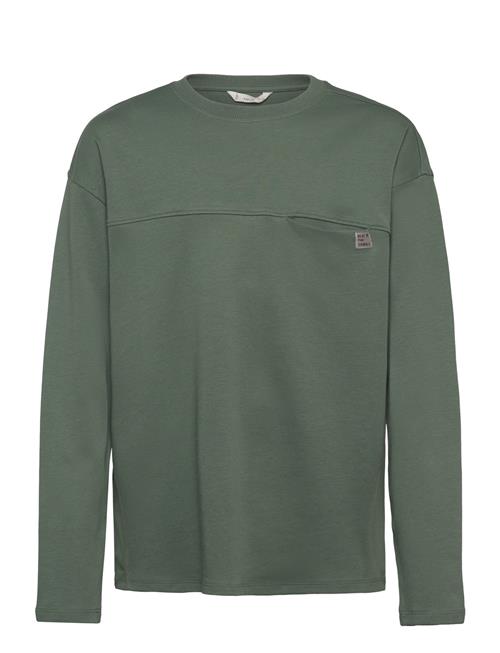 Se Mango Long Sleeve Cotton T-Shirt Mango Khaki ved Booztlet