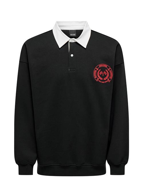 ONLY & SONS Onsdavid Rlx Rugby Polo 3105 Swt ONLY & SONS Black