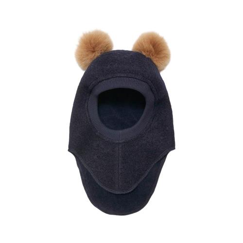 Huttelihut Balaclava m. Alpaca Pompoms Dark Navy | Marine blå | 4-6 years