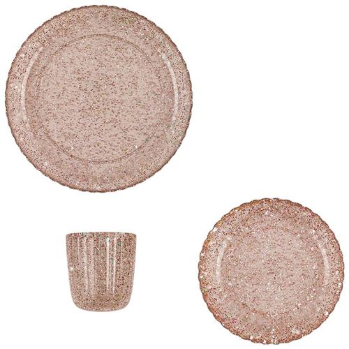 Konges Sløjd Dinner Set Glitter Sparkling Blush | Lyserød | 0