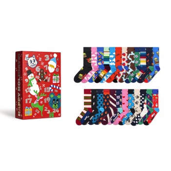 Happy socks Strømper 24P Advent Calendar Socks Gift Set Flerfarvet bomuld Str 41/46