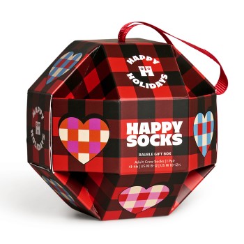 Happy socks Strømper Bauble Sock Gift Set Rød Mønster  modal Str 36/40