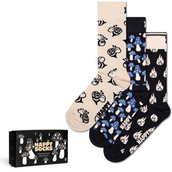 Happy socks Strømper 3P Monochrome Magic Socks Gift Set Flerfarvet bomuld Str 41/46