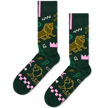 Se Happy socks Strømper Zodiac Signs Leo Sock Grøn Mønster Str 36/40 ved Timarco