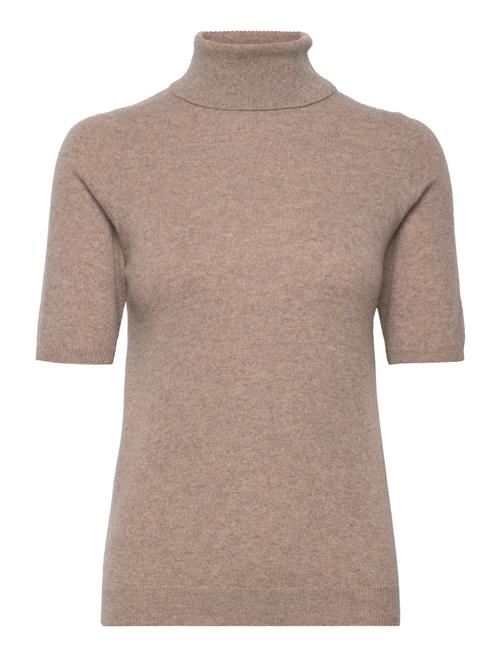 Se Davida Cashmere Turtleneck T-Shirt Davida Cashmere Beige ved Booztlet