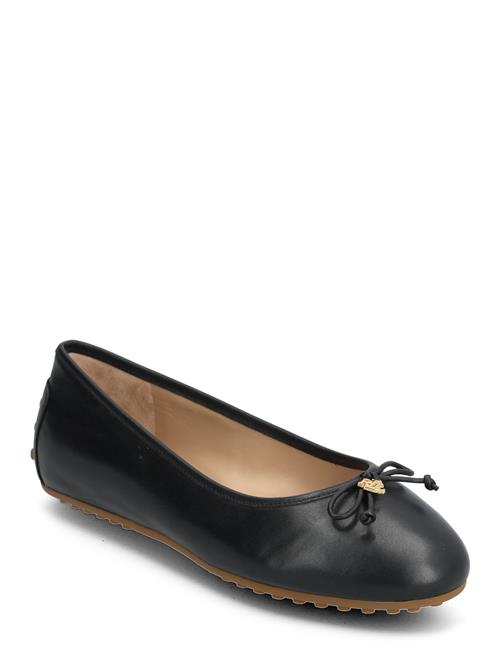 Se Lauren Ralph Lauren Jayna Nappa Leather Driver Flat Lauren Ralph Lauren Black ved Booztlet