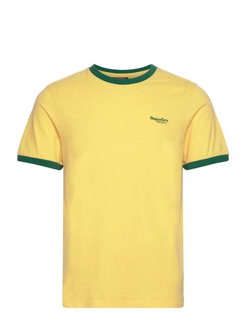 Essential Logo Ringer Tee Superdry Yellow