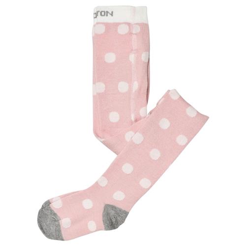 Se Melton Basic Strømpebukser Uld/Bomuld Prikket Pink | Lyserød | 0-3 months ved Babyshop