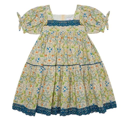 Se The Middle Daughter Know Full Well Kjole Med Blondekant Arts & Crafts Floral | Grønn | 2 years ved Babyshop