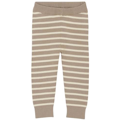 Se Flöss Stribede Leggings Oat | Beige | 116 cm ved Babyshop