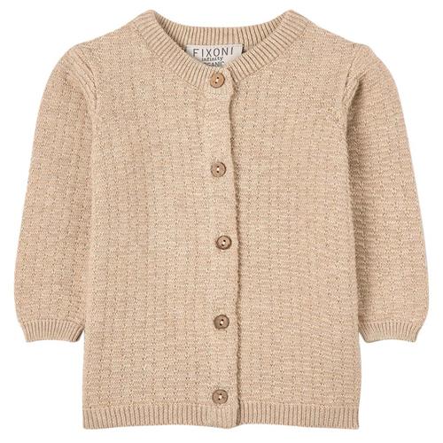 Fixoni Knit Cardigan Sand Melange | Beige | 50 cm