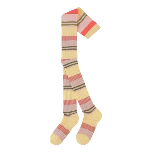 Se Molo Stripy Strømpebukser Spring Stripe | Gul | 62/68 cm ved Babyshop