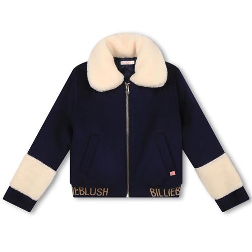 Se Billieblush Bomberjakke Med Rhinstene Navyblå | Marine blå | 3 years ved Babyshop