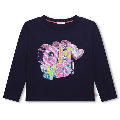 Billieblush Langærmet T-shirt Med Tryk Navyblå | Marine blå | 3 years