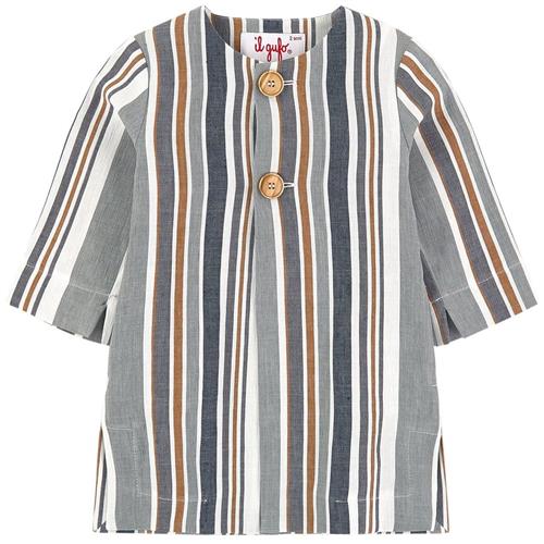 Il Gufo Striped Jacket Gray | Grå | 6 years