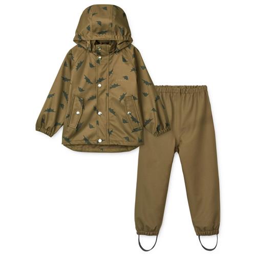 Se Liewood Parker Softshell Jakke Og Buksesæt Bats Khaki | Grønn | 140 cm ved Babyshop