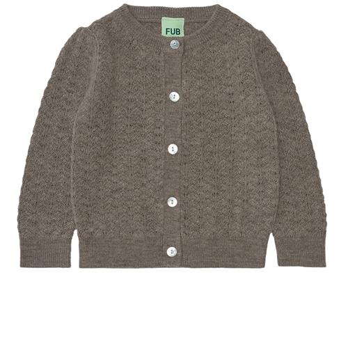 FUB Cardigan Med Pointelledetaljer Beige | Beige | 68 cm