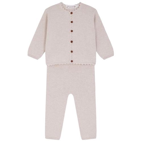 Se Bonpoint Angelou Strikket Sæt Med Cardigan Og Bukser Pulver Pink | Lyserød | 1 months ved Babyshop