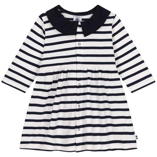 Petit Bateau Stribet Kjole Hvid | Hvid | 6 months