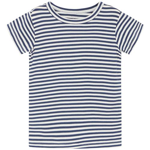 Se Hust&Claire Asu Stribet T-shirt Blue Moon | Blå | 110 cm ved Babyshop