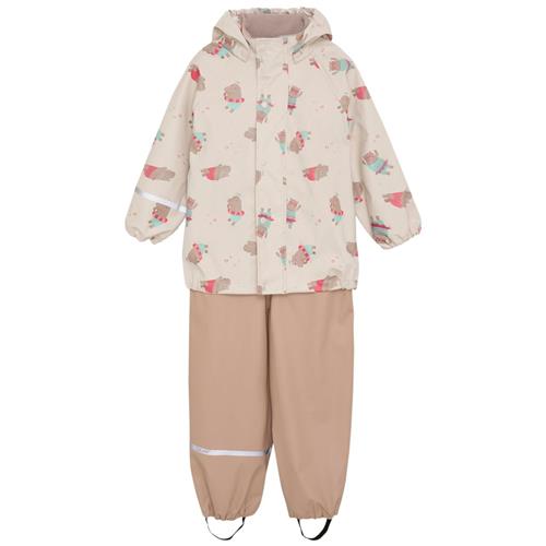 Se Celavi Mønstret Regnsæt Warm Taupe |  | 90 cm ved Babyshop