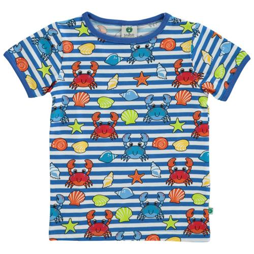 Se Småfolk Mønstret T-shirt Med Krabber Brilliant Blue | Blå | 5-6 years ved Babyshop