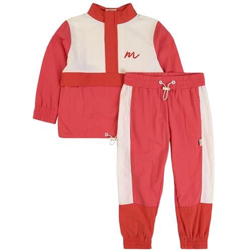 Kuling Kuling x Maja Colorblock Tracksuit Candy Pink/Bright Red | Lyserød | 86/92 cm