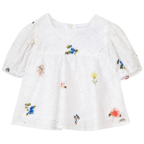 Tartine et Chocolat Hibiscus Blomstret Bluse Hvid | Hvid | 12 months