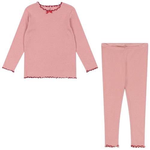 Se Konges Sløjd Rivi Rib Set Ocs - Mellow Rose | Lyserød | 7-8 years ved Babyshop